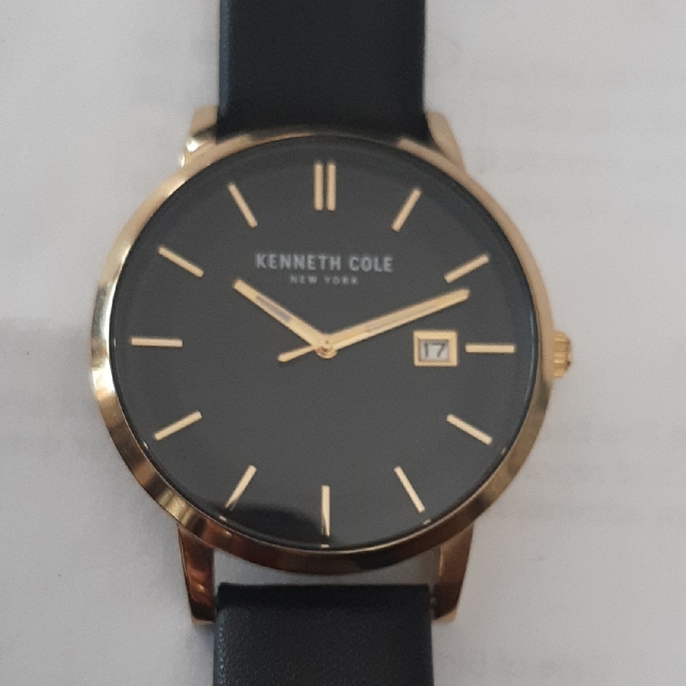 Kenneth Cole Black Dial Gold Trim Watch